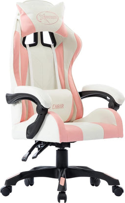 vidaXL - Racestoel - kunstleer - roze