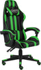 vidaXL - Racestoel - kunstleer - zwart - en - groen