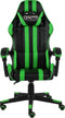 vidaXL - Racestoel - kunstleer - zwart - en - groen