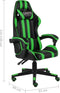 vidaXL - Racestoel - kunstleer - zwart - en - groen