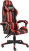 vidaXL - Racestoel - kunstleer - zwart - en - rood