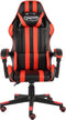 vidaXL - Racestoel - kunstleer - zwart - en - rood