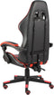 vidaXL - Racestoel - kunstleer - zwart - en - rood
