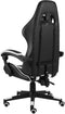 vidaXL - Racestoel - kunstleer - zwart - en - wit