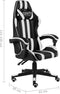 vidaXL - Racestoel - kunstleer - zwart - en - wit