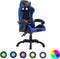 vidaXL - Racestoel - met - RGB - LED-verlichting - kunstleer - blauw - en - zwart