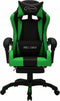 vidaXL - Racestoel - met - RGB - LED-verlichting - kunstleer - groen - en - zwart
