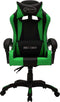 vidaXL - Racestoel - met - RGB - LED-verlichting - kunstleer - groen - en - zwart