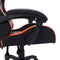 vidaXL - Racestoel - met - RGB - LED-verlichting - kunstleer - oranje - en - zwart