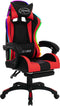 vidaXL - Racestoel - met - RGB - LED-verlichting - kunstleer - rood - en - zwart