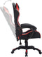 vidaXL - Racestoel - met - RGB - LED-verlichting - kunstleer - rood - en - zwart