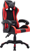 vidaXL - Racestoel - met - RGB - LED-verlichting - kunstleer - rood - en - zwart