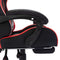 vidaXL - Racestoel - met - RGB - LED-verlichting - kunstleer - rood - en - zwart