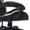 vidaXL - Racestoel - met - RGB - LED-verlichting - kunstleer - wit - en - zwart