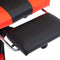 vidaXL - Racestoel - met - voetensteun - kunstleer - rood - en - zwart