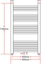 vidaXL Radiator/handdoekenrek curve 500x1160 mm