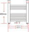 vidaXL Radiator/handdoekenrek curve 500x764 mm