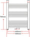 vidaXL Radiator/handdoekenrek curve 500x764 mm