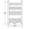 vidaXL Radiator/handdoekenrek curve 600x1160 mm