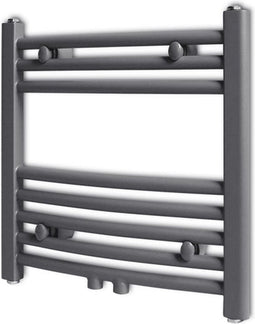 vidaXL Radiator/handdoekenrek gebogen 480x480 mm grijs