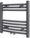 vidaXL Radiator/handdoekenrek gebogen 480x480 mm grijs