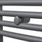 vidaXL Radiator/handdoekenrek gebogen 480x480 mm grijs