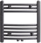 vidaXL Radiator/handdoekenrek gebogen 480x480 mm grijs