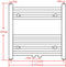vidaXL Radiator/handdoekenrek gebogen 480x480 mm grijs