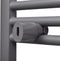 vidaXL Radiator/handdoekenrek gebogen 480x480 mm grijs
