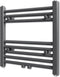 vidaXL Radiator/handdoekenrek gebogen 480x480 mm zwart