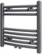 vidaXL Radiator/handdoekenrek gebogen 480x480 mm zwart