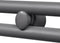 vidaXL Radiator/handdoekenrek gebogen 480x480 mm zwart