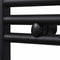 vidaXL Radiator/handdoekenrek gebogen 480x480 mm zwart