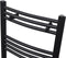 vidaXL Radiator/handdoekenrek gebogen 480x480 mm zwart