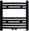 vidaXL Radiator/handdoekenrek gebogen 480x480 mm zwart