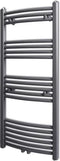 vidaXL Radiator/handdoekenrek gebogen 500x1160 mm grijs