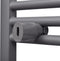 vidaXL Radiator/handdoekenrek gebogen 500x1160 mm grijs