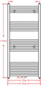 vidaXL Radiator/handdoekenrek gebogen 500x1160 mm grijs