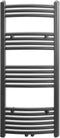 vidaXL Radiator/handdoekenrek gebogen 500x1160 mm zwart