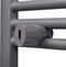 vidaXL Radiator/handdoekenrek gebogen 500x1160 mm zwart