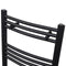 vidaXL Radiator/handdoekenrek gebogen 500x1160 mm zwart