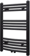 vidaXL Radiator/handdoekenrek gebogen 500x764 mm zwart