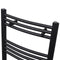 vidaXL Radiator/handdoekenrek gebogen 500x764 mm zwart