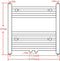 vidaXL Radiator/handdoekenrek recht 480x480 mm zwart