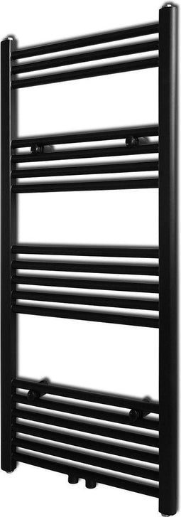 vidaXL Radiator/handdoekenrek recht 500x1160 mm zwart