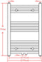 vidaXL Radiator/handdoekenrek recht 500x764 mm grijs