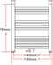 vidaXL Radiator/handdoekenrek recht 500x764 mm