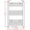 vidaXL Radiator/handdoekenrek recht 500x764 mm zwart