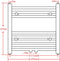 vidaXL Radiator/handdoekenrek recht 500x764 mm zwart