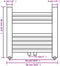 vidaXL Radiator/handdoekenrek recht 600x1160 mm